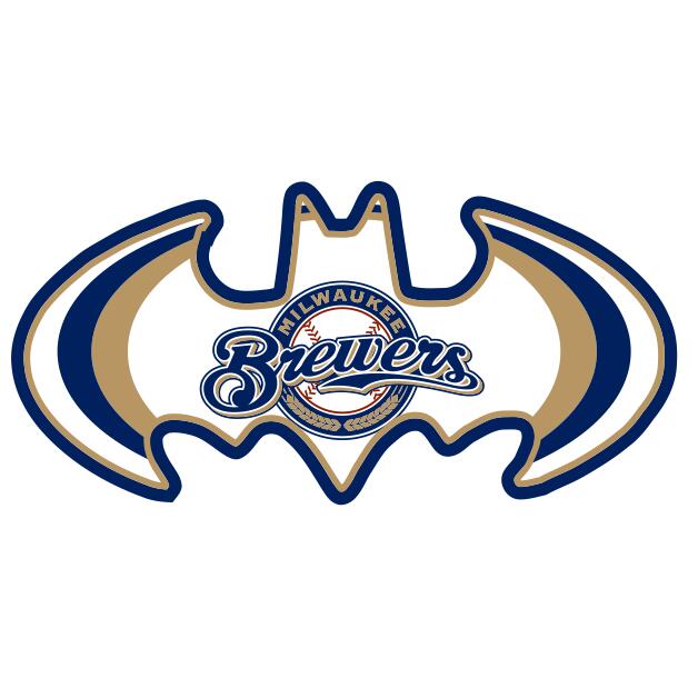 Milwaukee Brewers Batman Logo iron on transfers